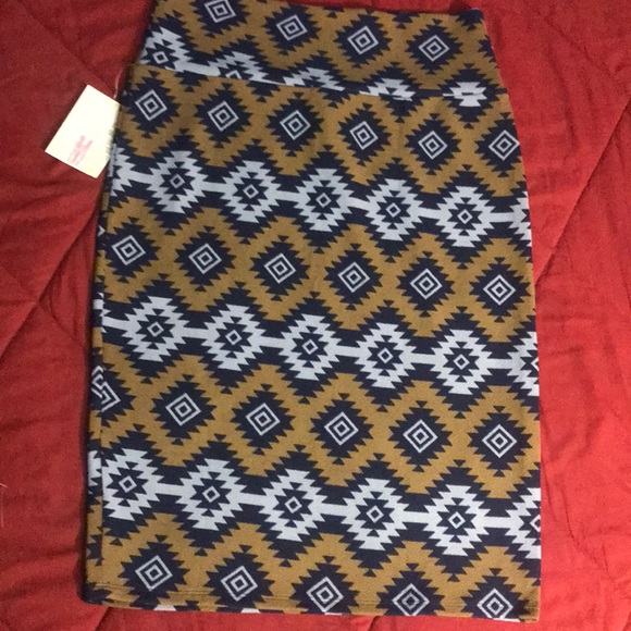LulaRoe Cassie pencil skirt Aztec print sz M - Picture 3 of 4